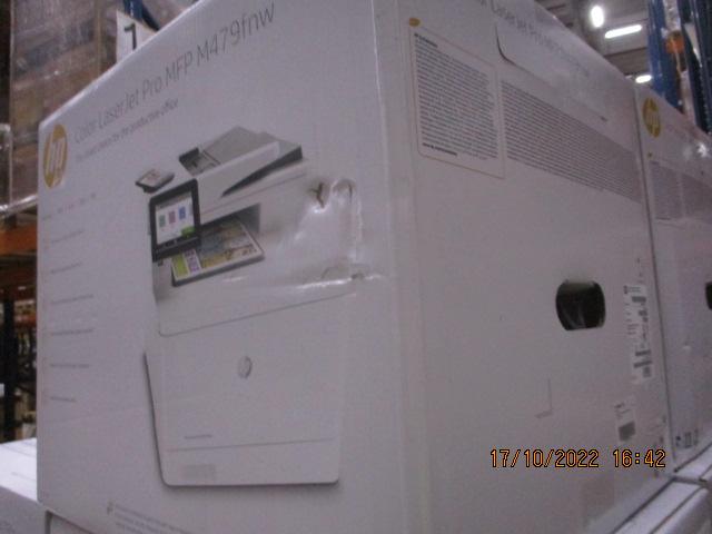 Лазерное многофункциональное устройство HP Color LaserJet Pro MFP M479fnw (p/c/s/f, A4,600 dpi,27(27)ppm,512Mb,2 trays 50+250,ADF50,USB/GigEth/WiFi/Bluetooth,4 cart.in box black 2400&cmy1200 pages,1y warr (существенное повреждение коробки)