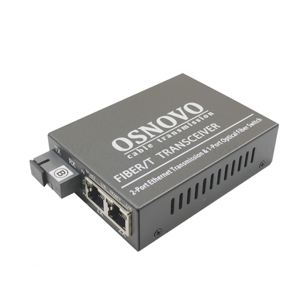 Медиаконвертер OSNOVO OMC-100-21S5b Оптический медиаконвертер Fast Ethernet. 2 медных порта(RJ45) 10/100Base-T (IEEE 802.3i, IEEE 802.3u, IEEE 802.3x), 1 оптический порт (SC, tx1550нм/rx1310нм) 100Base-FX. Дальность
