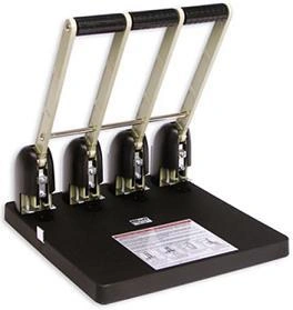 Дырокол Kw-Trio Heavy Duty 954 макс.:150лист. металл/пластик черный отв.:4 с линейкой
