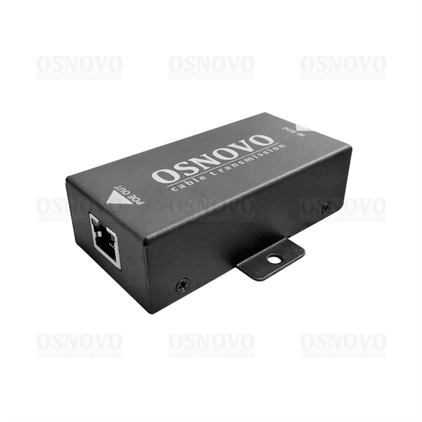 Удлинитель Ethernet+PoE OSNOVO E-PoE/1G PoE удлинитель 10/100/1000M Gigabit Ethernet до 500м. Увеличение расстояния передачи данных + питание на 100м. При каскадном подключении - 2 x E-Poe/1G: до 300м (до 12W), 3 x E-Poe/1G: