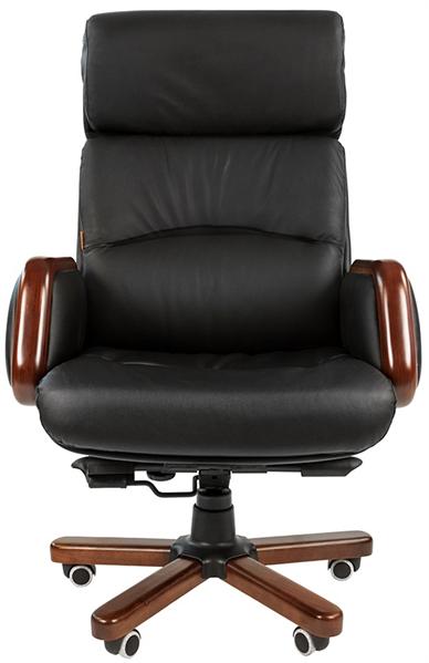  Офисное кресло Chairman 417 Россия кожа черная