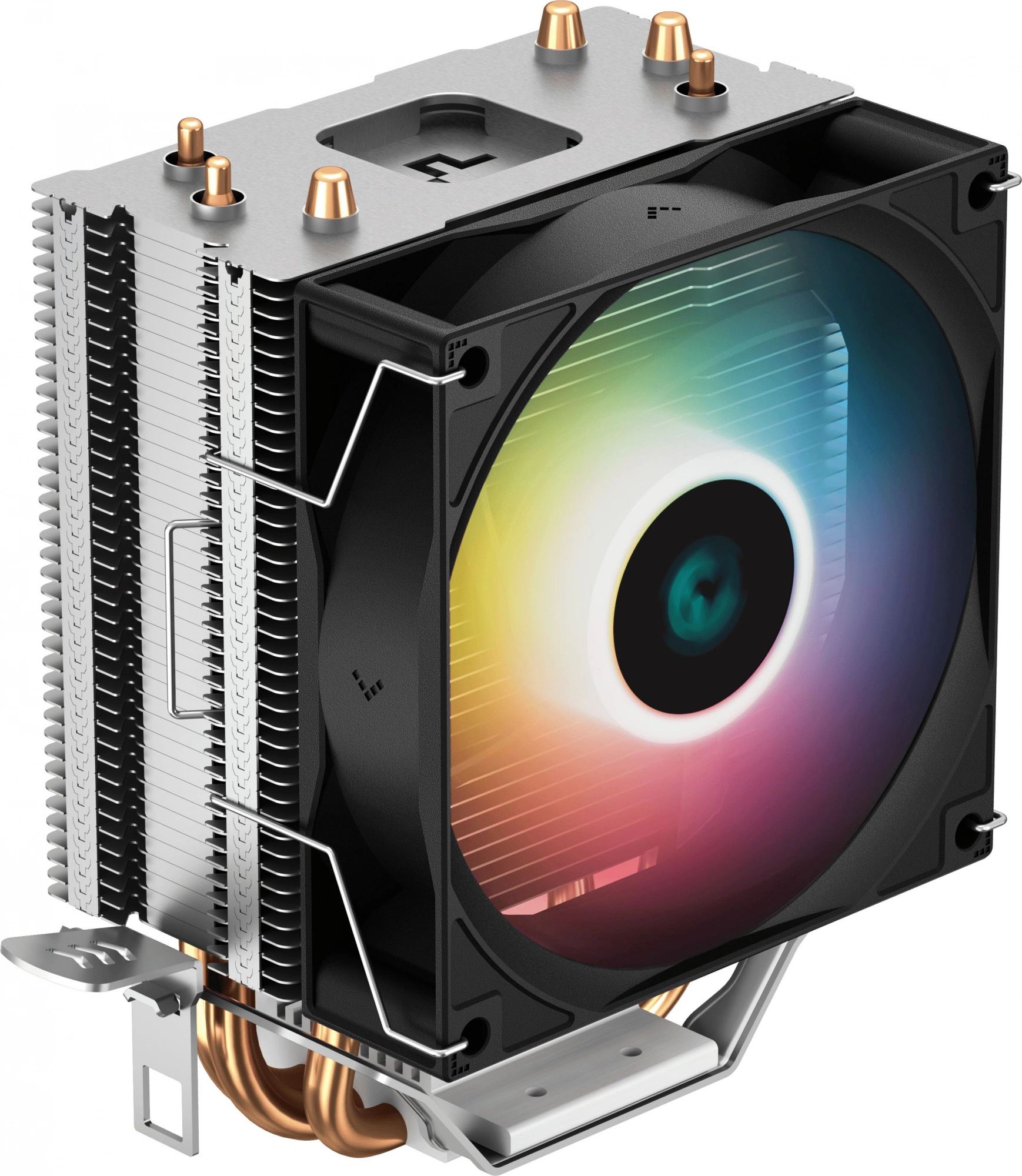 Устройство охлаждения(кулер) Deepcool AG300 LED RGB Soc-AM5/AM4/1200/1700/1851 серебристый 4-pin 18-31dB Al+Cu 150W 350gr Ret (R-AG300-BKLNMN-G)