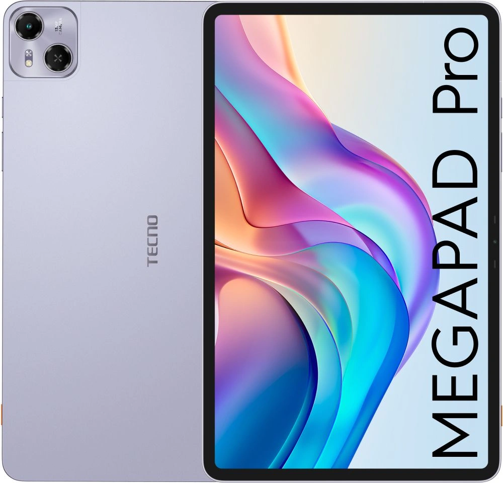 Планшет Tecno MegaPad Pro T1201 G100 (2.2) 8C RAM8Gb ROM128Gb 12" IPS 2000x1200 4G Android 15 фиолетовый 13Mpix 5Mpix BT WiFi microSD 512Gb GPRS EDGE 10000mAh 8hr