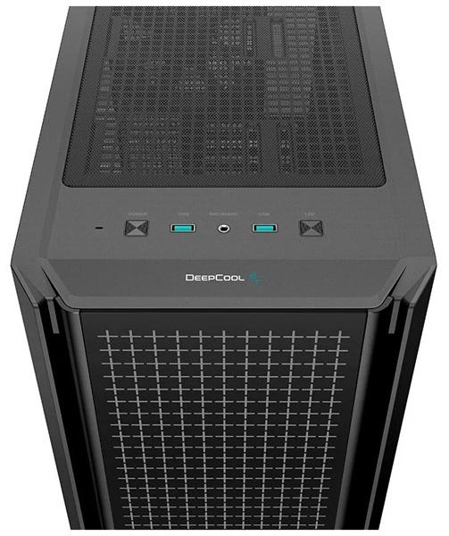 Корпус Deepcool CG540 без БП, боковое окно (закаленное стекло), 3xARGB LED 120мм вентилятора спереди и 1x140мм вентилятор сзади, черный, ATX