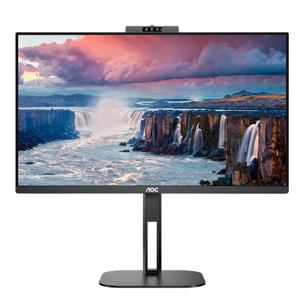 Монитор 23,8" AOC 24V5CW/BK 1920x1080 75Hz IPS LED 16:9 4(1)ms D-Sub DVI HDMI DP 4*USB3.2 USB-C (65W) 20M:1 1000:1 178/178 300cd Webcam HAS Pivot Tilt Swivel Speakers Black