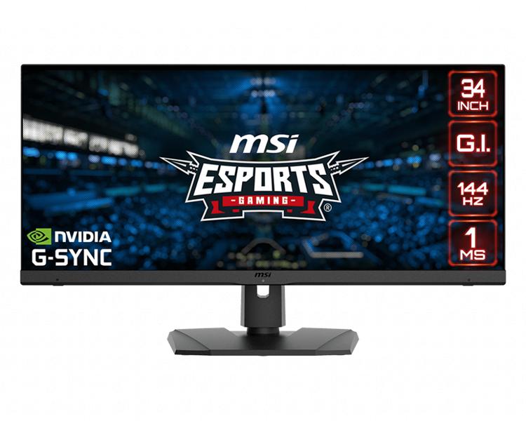 Монитор MSI Optix MPG341QR 34" 21:9 UWQHD(3440x1440)IPS, 1ms(MPRT), 1000:1, 100M:1, 550nit, 178/178, 2xHDMI 2.0, DP 1.4, USB-C, 2xUSB 2.0 Type-A, USB 2.0 Type-B, Tilt, Swivel, Height, VESA, 144Hz, 1y w-ty