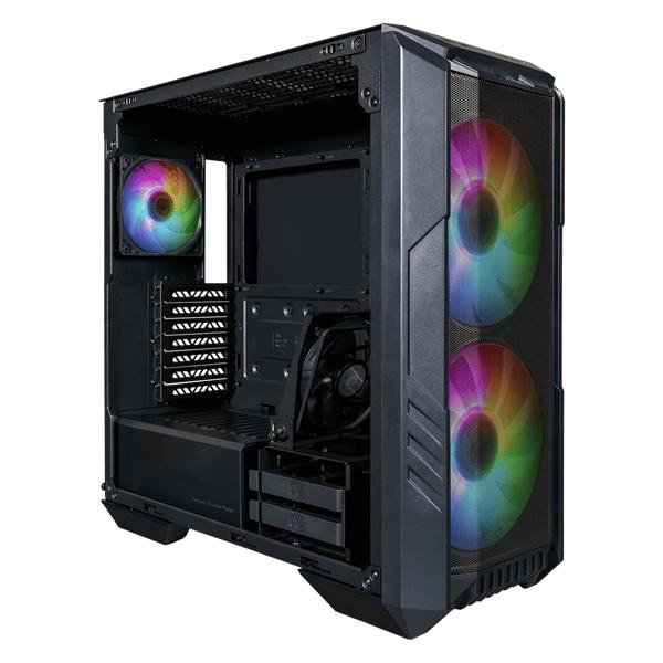 Корпус Cooler Master MasterCase HAF 500P, USB3.0x2, USB3.2x1(TypeC), 2x200ARGBFans, 2x120Fan, Black, Full Tower, w/o PSU