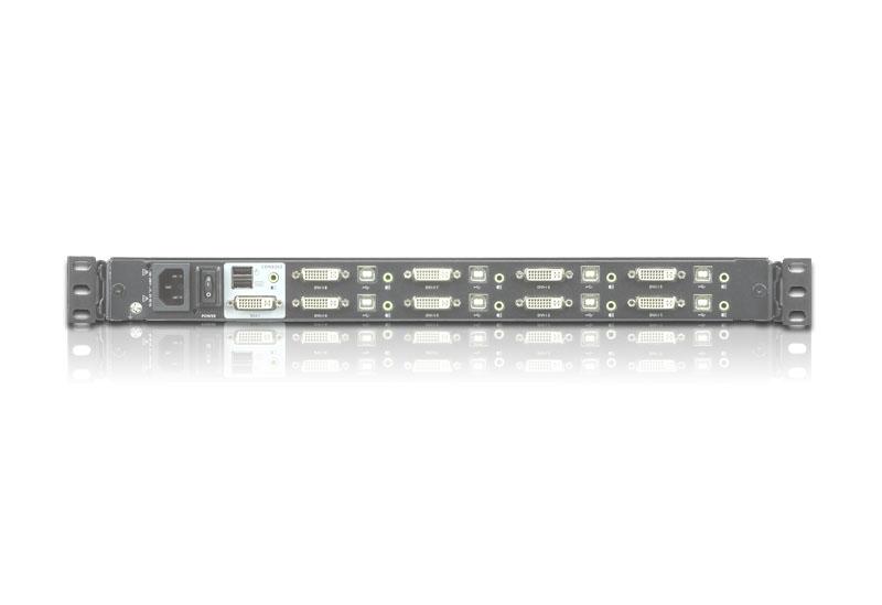 Квм переключатель ATEN Single Rail 8-Port DVI FHD LCD KVM Switch