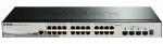 Коммутатор D-Link DGS-1510-28X/A1A, PROJ L2+ Smart Switch with 24 10/100/1000Base-T ports and 4 10GBase-X SFP+ ports.16K Mac address, 802.3x Flow Control, 802.3ad Link Aggregation, 802.1Q VLAN, Traffic Segmenta