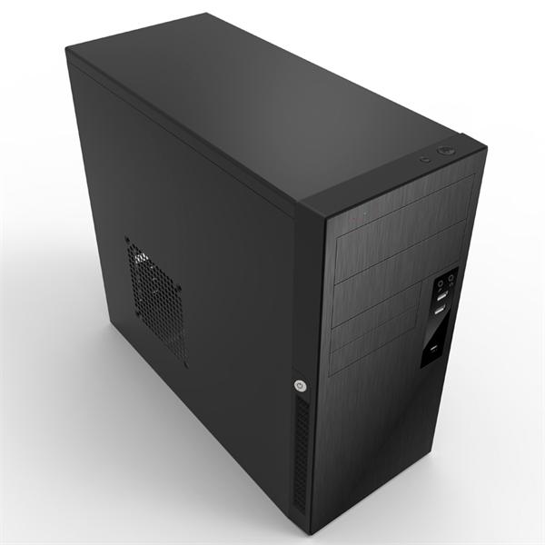 Корпус MiniTower Powerman ES863 Black PM-450ATX U2*2+A(HD)+USB 3.1 TypeC, additional HDD cage, P-lock, SGCC 0.5mm, carton with Powerman logo   MicroATX