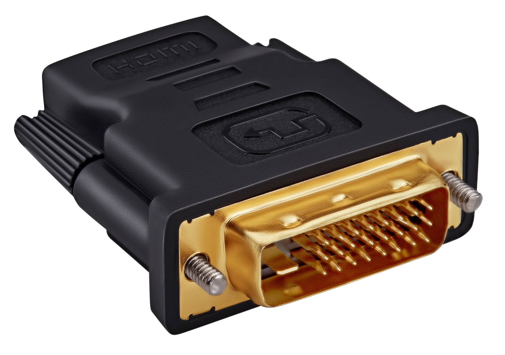 Адаптер Buro HDMI (f)/DVI-D (m) позолоч.конт. черный (HDMI-19FDVID-M_ADPT)