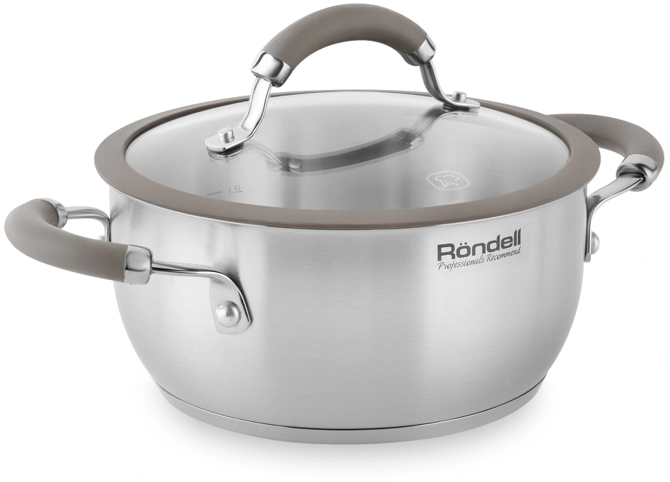 Кастрюля/ Кастрюля Rondell Balance RDS-755 5л. d=24см (с крышкой) стальной Кастрюля/ Кастрюля Rondell Balance RDS-755 5л. d=24см (с крышкой) стальной