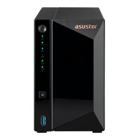 Сетевое хранилище ASUSTOR AS3302T V2 2-Bay NAS/MPl/ARM64 64-bit 1.7GHz/2GBDDR4/noHDD,LFF(HDD,SSD),/1x2.5GbE(LAN)/3xUSB3.2