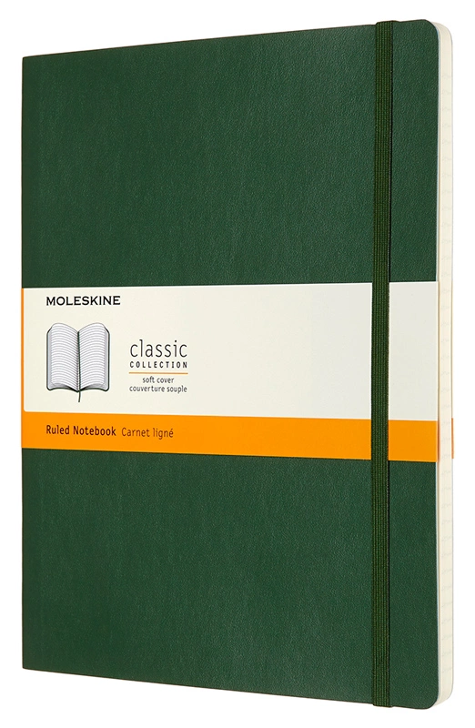 Блокнот Moleskine CLASSIC SOFT QP621K15 XLarge 190х250мм 192стр. линейка мягкая обложка зеленый Блокнот Moleskine CLASSIC SOFT QP621K15 XLarge 190х250мм 192стр. линейка мягкая обложка зеленый