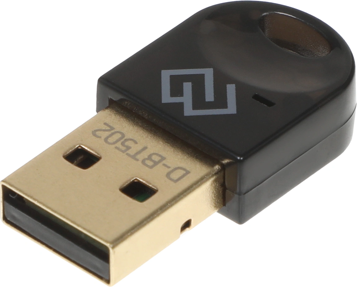 Адаптер USB Digma D-BT502 BT5.0+EDR class 1.5 20м черный [D-BT502]