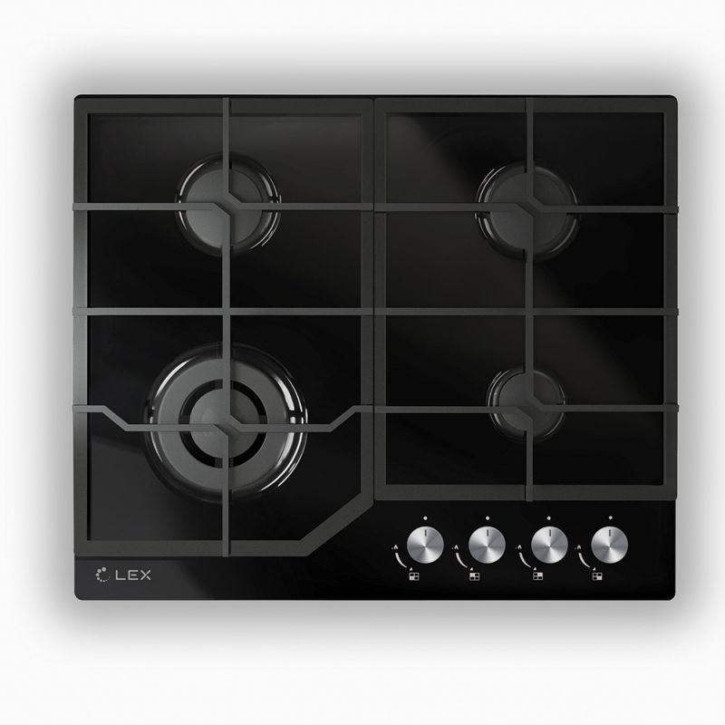 Газовая варочная поверхность/ Газовая варочная поверхность Lex GVG 640-1 BL черный