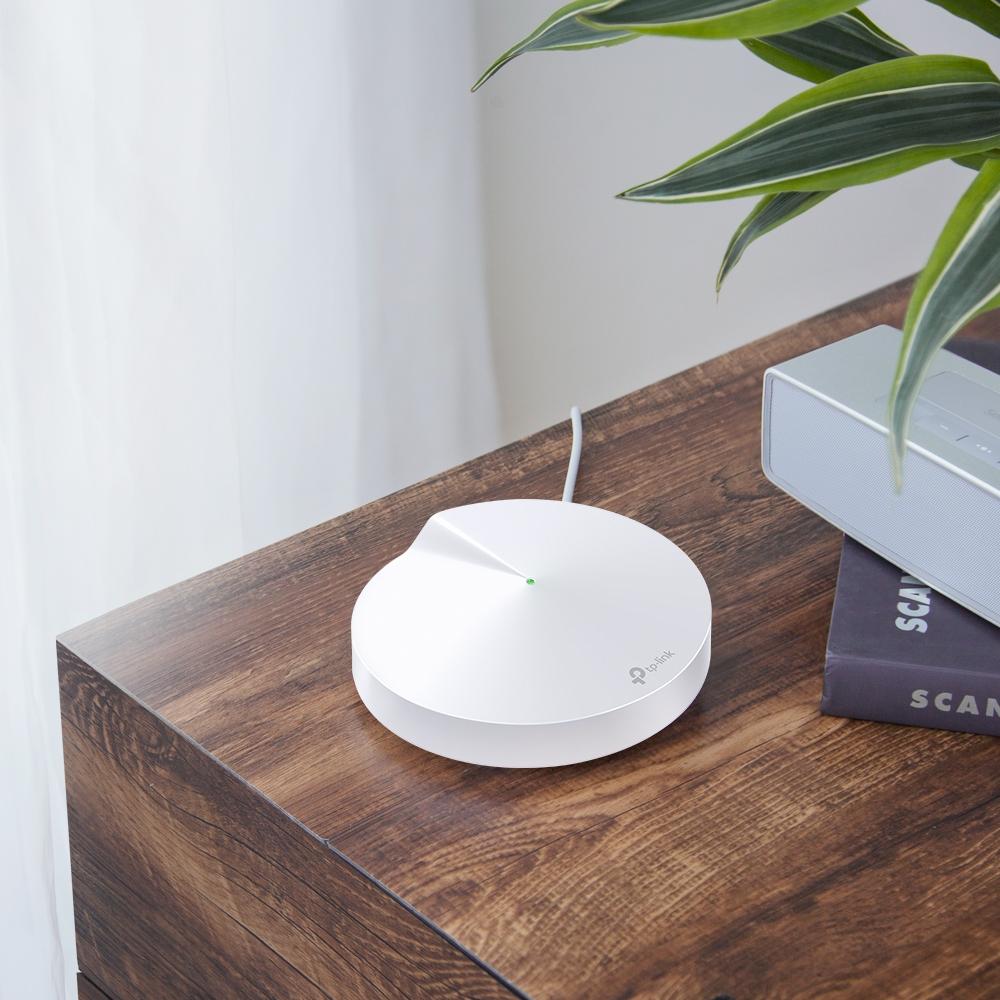  TP-Link Deco M5(3-pack), AC1300 Домашняя Mesh Wi-Fi система, 3 устройства, до 400 Мбит/с на 2,4 ГГц + до 867 Мбит/с на 5 ГГц, 4 встр. антенны, 2 гиг. порта (автоопределение WAN/LAN)