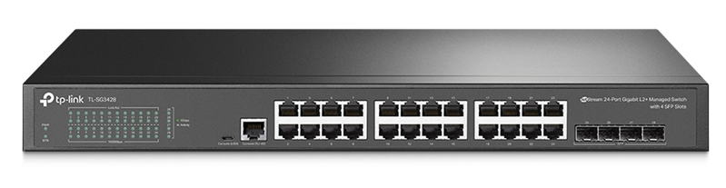 коммутатор TP-Link SG3428, Omada™ 24-Port Gigabit L2+ Managed Switch with 4 SFP Slots