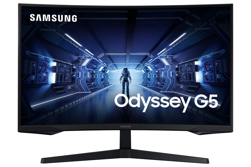 Монитор Samsung 32" Odyssey G5 C32G55TQBI VA curved 21:9 2560x1440 1ms 2500:1 250cd 178/178 HDMI DP 144Hz HDR FreeSync Premium VESA Black 2 years (существенное повреждение коробки)