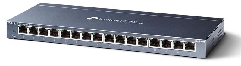  TP-Link 16-портовый настольный гигабитный коммутатор, 16 портов RJ45 10/100/1000 Мбит/с