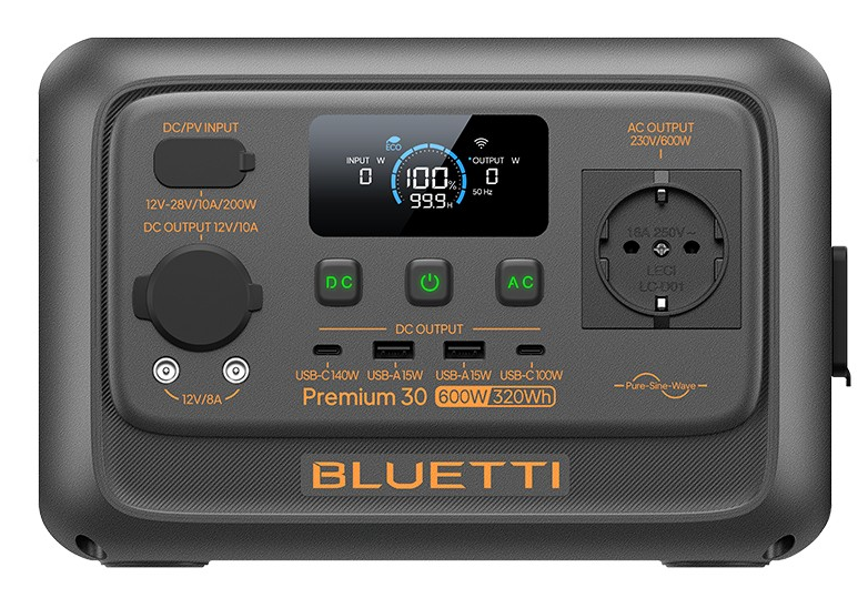 Портативная зарядная станция Bluetti Premium 30 V2 Portable Power Station, 600W/320Wh, LiFePO4, 4,28kg Портативная зарядная станция Bluetti Premium 30 V2 Portable Power Station, 600W/320Wh, LiFePO4, 4,28kg