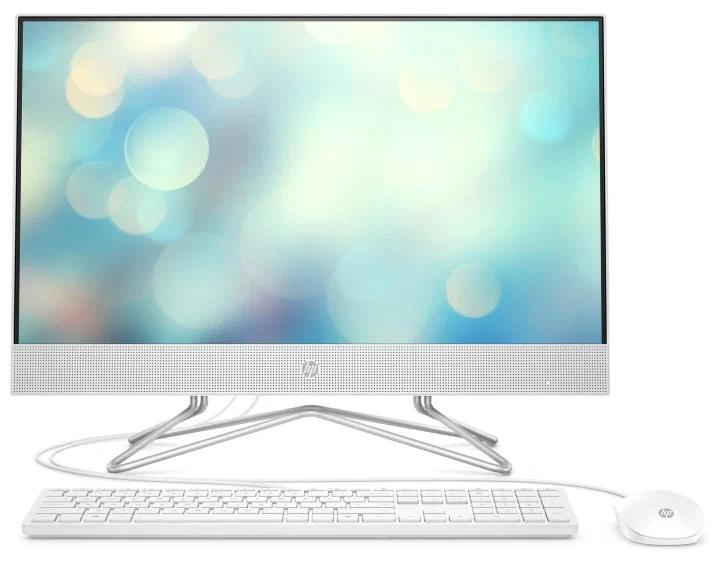 Моноблок HP 24-df1063ny NT 23.8" FHD(1920x1080) Core i3-1115G4, 4GB DDR4 3200 (1x4GB), HDD 1Tb, Intel Internal Graphics, noDVD, kbd(eng)&mouse wired, HD Webcam, Snow White,FreeDOS, 1Y Wty
