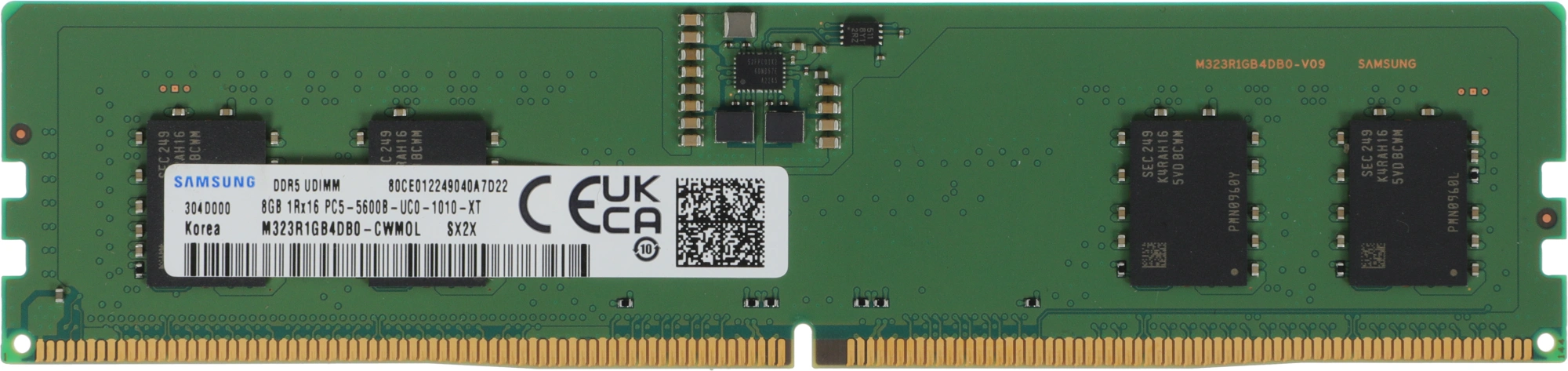 Модуль памяти Samsung 8GB DDR5 5600 UDIMM Non-ECC, 1.1V, 1R x 16 Модуль памяти Samsung 8GB DDR5 5600 UDIMM Non-ECC, 1.1V, 1R x 16