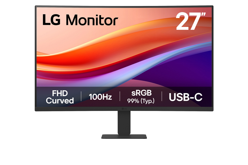 Монитор 27 LG 27U421A-B, VA, 1920x1080, 5ms, 250cd, 100Hz, HDMI+USB-C, Curved 1500R, black, Ex Монитор 27 LG 27U421A-B, VA, 1920x1080, 5ms, 250cd, 100Hz, HDMI+USB-C, Curved 1500R, black, Ex