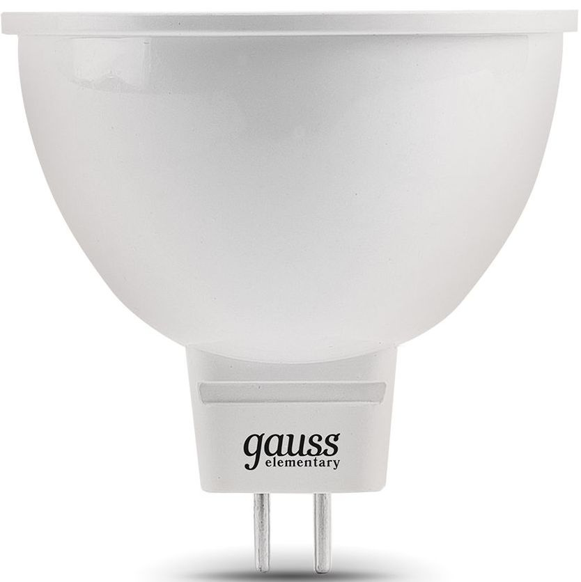 Лампа светодиодная Gauss Elementary MR16 9Вт цок.:GX5.3 спот 220B св.свеч.бел.хол. MR16 (упак.:10шт) (13539)