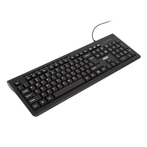 Клавиатура HIPER WIRED KEYBOARD OK-2000, USB, 117, 1.5m, black