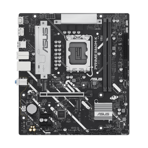 Материнская плата ASUS PRIME B860M-K, LGA1851, B860, 2*DDR5, 4*SATA, 2*M.2, 3*USB 3.2, 3*USB 2.0, 1*PCIx16, 2*PCIx1, DP+HDMI, mATX; 90MB1JT0-M0EAY0 Материнская плата ASUS PRIME B860M-K, LGA1851, B860, 2*DDR5, 4*SATA, 2*M.2, 3*USB 3.2, 3*USB 2.0, 1*PCIx16, 2*PCIx1, DP+HDMI, mATX; 90MB1JT0-M0EAY0