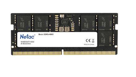 Оперативная память Netac Basic SODIMM 8GB DDR5-4800 (NB5-38400) C40 40-40-40-77 1.1V Memory module