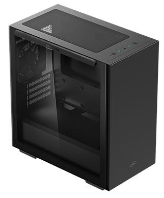 Корпус Deepcool MACUBE 110 BK без БП, боковое окно (закаленное стекло), черный, mATX