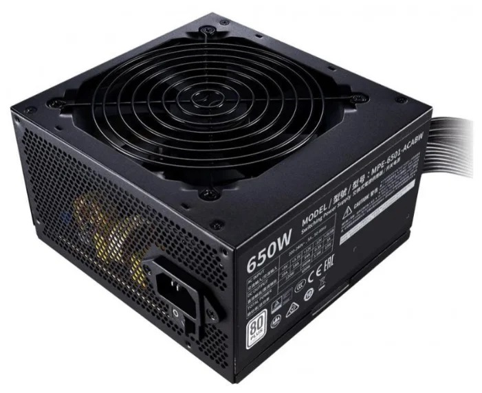 Блок питания Cooler Master MWE White, 650W, ATX, 120mm, 6xSATA, 4xPCI-E(6+2), APFC, 80+ Standard