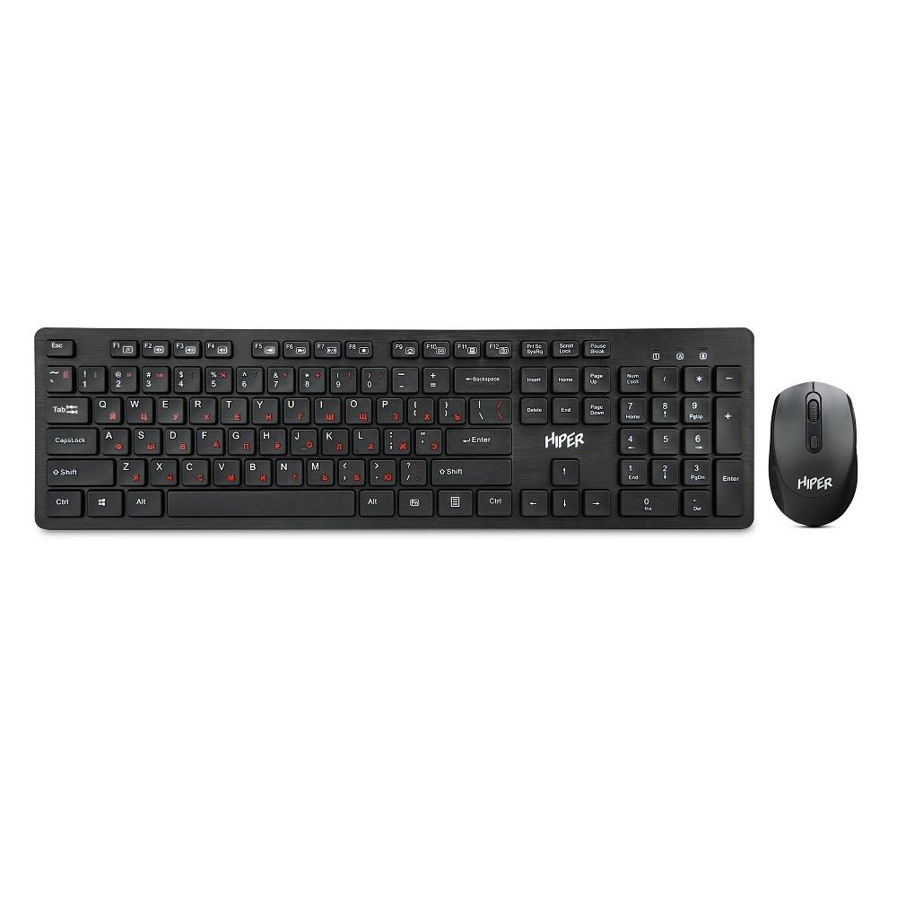 Клавиатура+мышь HIPER WIRELESS SET KEYBOARD/MOUSE OSW-3000 BLACK