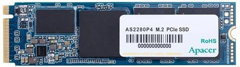 Диск SSD Apacer SSD AS2280P4 512Gb M.2 2280 PCIe Gen3x4, R2100/W1500 Mb/s, 3D TLC, MTBF 1.5M, NVMe 1.3, 400TBW, Retail, 1 years (AP512GAS2280P4-1)