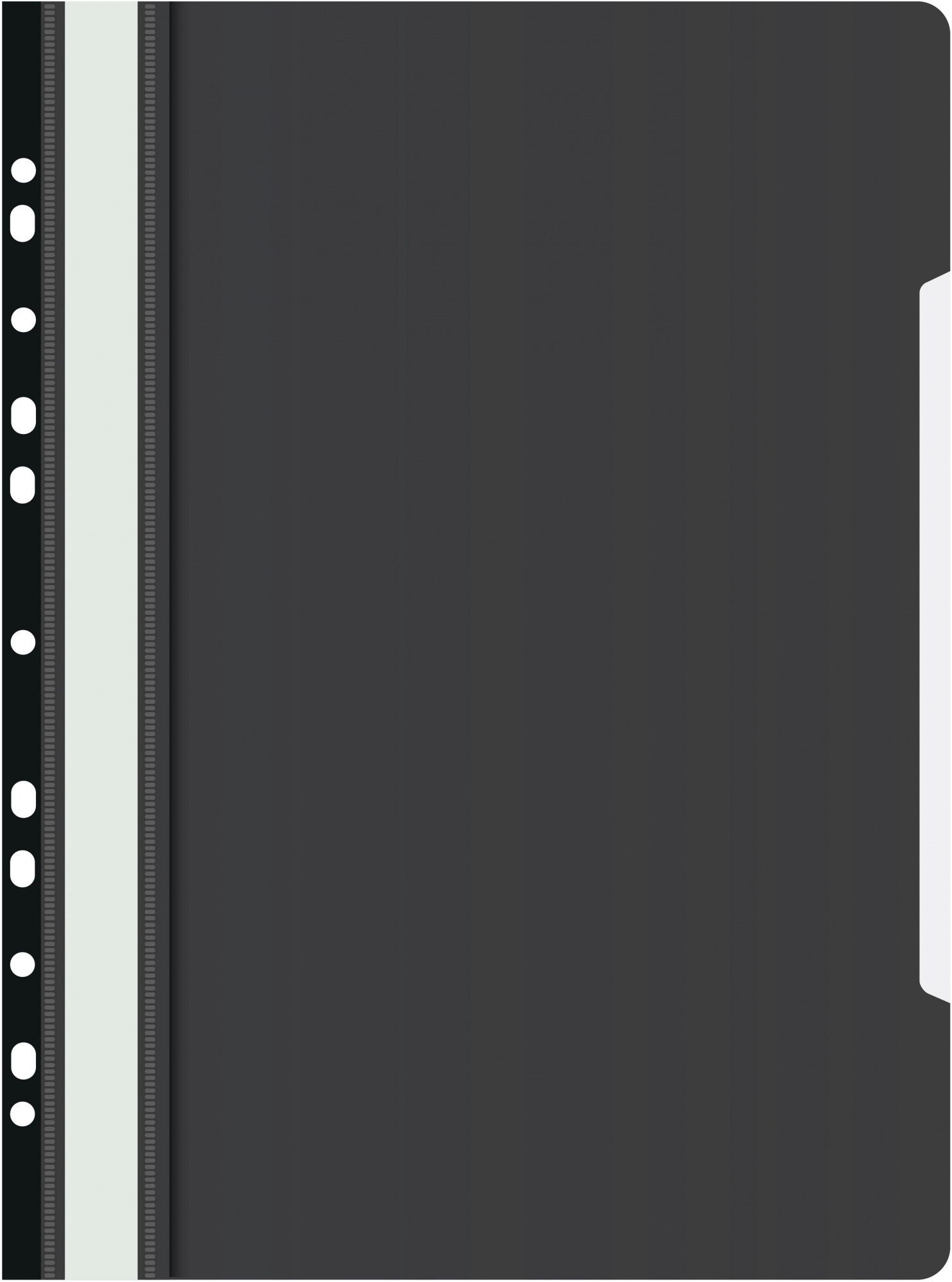 Папка-скоросшиватель Бюрократ PS-P20BLCK A4 прозрач.верх.лист боков.перф. пластик черный 0.12/0.16