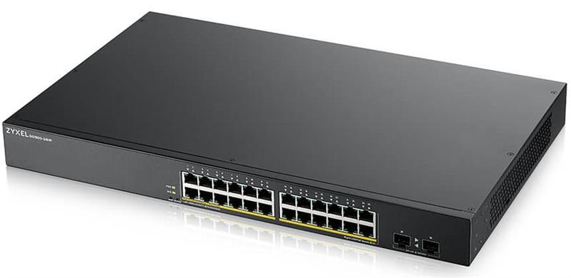  Smart L2 коммутатор PoE+ Zyxel GS1900-24HPv2, rack 19", 24xGE PoE+, 2xSFP, бюджет PoE 170 Вт