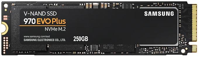 Твердотельный накопитель SSD M.2 (PCI-E NVMe) 250Gb Samsung 970 EVO plus (R3500/W2300MB/s) (MZ-V7S250BW analog MZ-V7E250BW, MZ-V6E250BW) 1year