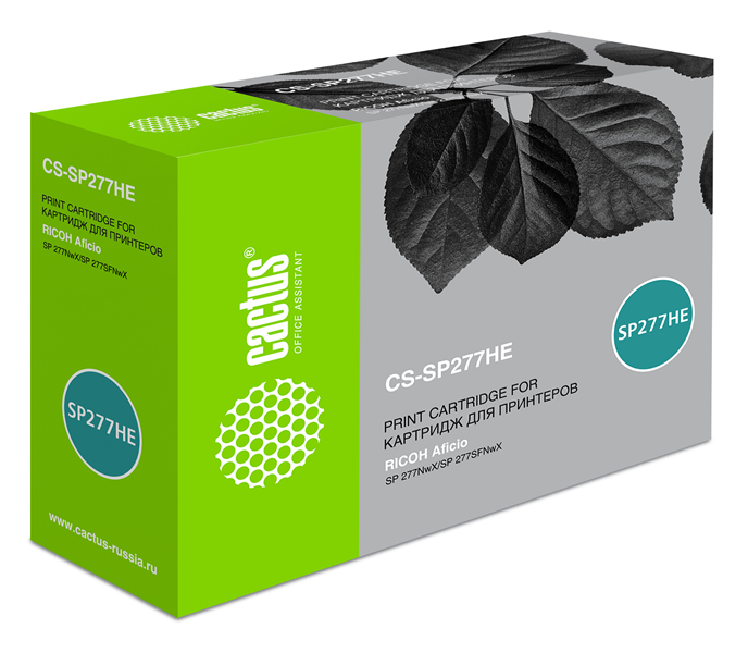 Картридж лазерный Cactus CS-SP277HE 408160 черный (2600стр.) для Ricoh Aficio SP 277NwX/SP 277SFNwX Картридж лазерный Cactus CS-SP277HE 408160 черный (2600стр.) для Ricoh Aficio SP 277NwX/SP 277SFNwX