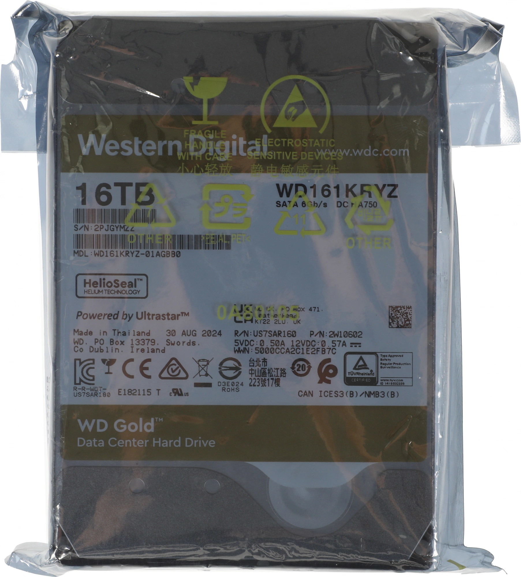 Жесткий диск WD GOLD WD161KRYZ 16ТБ 3,5" 7200RPM 512MB (SATA-III) Жесткий диск WD GOLD WD161KRYZ 16ТБ 3,5" 7200RPM 512MB (SATA-III)