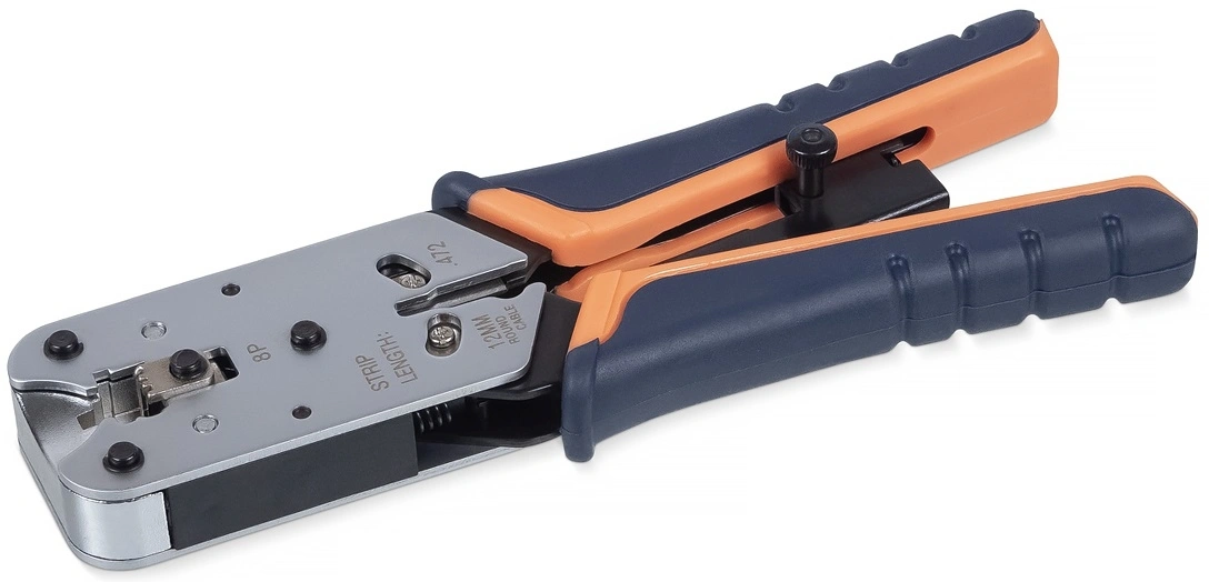 Инструмент обжимной Cabeus HT-L2182R для RJ-45 черный/оранжевый