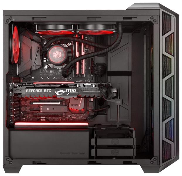 Корпус Cooler Master MasterCase H500 Mesh Iron Grey, USB3.0x2, USB2.0x2, 2x200 ARGBFan, 1x120Fan, ATX, w/o PSU