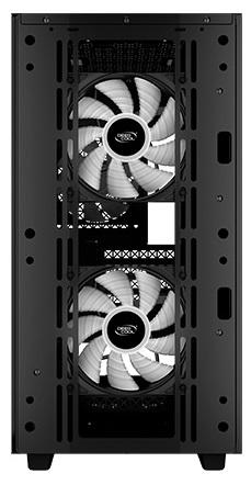 Корпус Deepcool MATREXX 40 3FS без БП, боковое окно (закаленное стекло), 2xRGB LED 120мм вентилятора спереди и 1xRGB LED 120мм вентилятор сзади, черный, MICRO ATX/MINI-ITX
