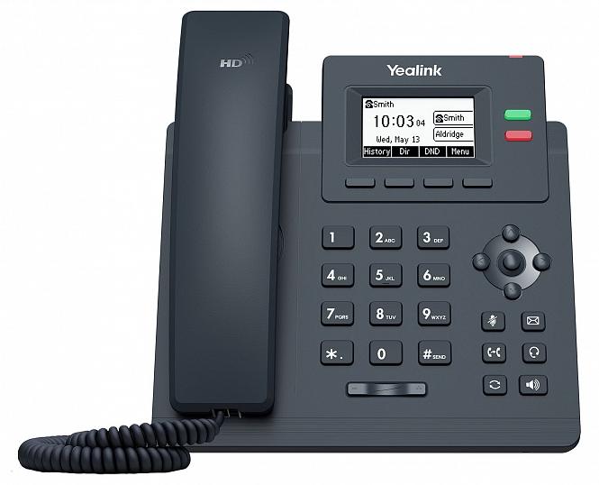 Ip телефон YEALINK SIP-T31G,  2 аккаунта, PoE, GigE, шт. БП в комплекте