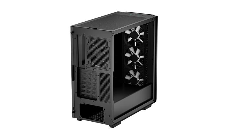 Корпус Deepcool CG560 без БП, боковое окно (закаленное стекло), 3xARGB LED 120мм вентилятора спереди и 1x140мм вентилятор сзади, черный, ATX