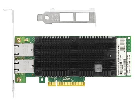  Сетевая карта PCIe x8, 2 x 10G, разъем RJ45, Intel X550, брекеты low profile + full height
