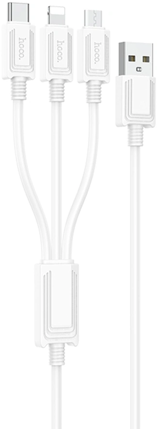 Кабель Hoco X74 3-in-1 charging cable(iP+Micro+Type-C) 67370 USB (m)-Lightning (m)/USB Type-C (m)/micro USB (m) 1м черный Кабель Hoco X74 3-in-1 charging cable(iP+Micro+Type-C) 67370 USB (m)-Lightning (m)/USB Type-C (m)/micro USB (m) 1м черный