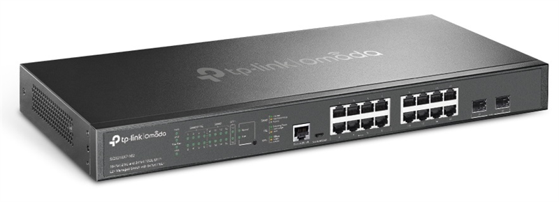 коммутатор TP-Link SG3218XP-M2, Omada 16-Port 2.5GBASE-T and 2-Port 10GE SFP+ L2+ Managed Switch with 8-Port PoE+