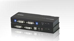 Удлинитель ATEN USB DVI Dual View Cat 5 KVM Extender (1024 x 768@60m)